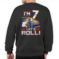 Let's Roll Race Car 7Th Birthday 7 Year Old Boy Racing Sweatshirt Back Print