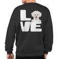 I Love My Bichons Frise Dog Lover Sweatshirt Back Print