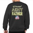 Proud Army Father Us Flag Camo Dog Tags Pride Military Dad Sweatshirt Back Print