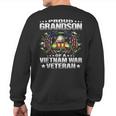 Proud Grandson Of A Vietnam Veteran Military Vets Family Sweatshirt Back Print