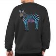Psychedelic Zebra Trippy Zebra Animal Sweatshirt Back Print