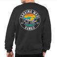 Retro 70S 80S Lahaina Maui Hawaii Hi Sweatshirt Back Print