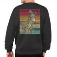 Retro Zebra Sweatshirt Back Print