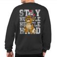 Stay Humble Hustle Hard Native American Bear Sweatshirt Back Print
