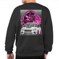 Subie Va Jdm Stance Car Wheel Boxer Motor Racing Graphic Sweatshirt Back Print