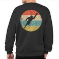 Swimmer Silhouette Retro Swimming Sweatshirt Back Print