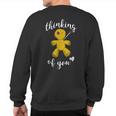 Thinking Of You Voodoo Doll With Ironic Quote Sweatshirt Back Print