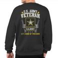 US Army Proud Army Veteran Vet Us Military Veteran Sweatshirt Back Print