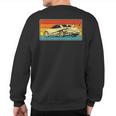 Vintage Tuner Car Skyline Graphic Retro Racing Drift Sweatshirt Back Print