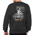 When Life Throws You A Curve Lean Into It Biker Motorcycle Sweatshirt Back Print