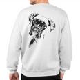 Boxer Dog Face Dog Lovers Boxer Dog Sweatshirt Back Print