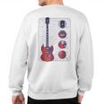 Double Cut Sg Guitar Diagram Graphic Sweatshirt Back Print