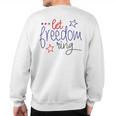 Let Freedom Ring Cool Usa Independence Day Sweatshirt Back Print