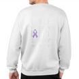 Military Child Month Purple Up Free Brave Dad Pride Sweatshirt Back Print