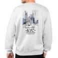 Ny New York City Nyc Manhattan Skylines Buildings Sweatshirt Back Print
