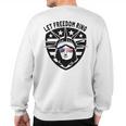 Statue Of Liberty Patriotic Sunglasses Let Freedom Ring Sweatshirt Back Print