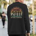 13 Yr Old Vintage 2011 Official Nager 13Th Birthday Sweatshirt Back Print