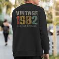 41 Year Old Vintage 1982 Limited Edition 41St Birthday Sweatshirt Back Print