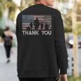 American Flag Thank You Military Appreciation Sweatshirt Back Print