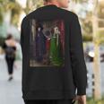 The Arnolfini Wedding By Jan Van Eyck Sweatshirt Back Print