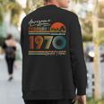 Awesome Since February 1970 Vintage 54Th Birthday Men Sweatshirt Back Print