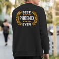 Best Phoenix Ever With Five Stars Name Phoenix Sweatshirt Back Print
