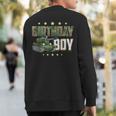 Birthday Boy Army Soldier Birthday Military Themed Camo Sweatshirt Back Print