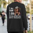 Black Melanin Queen Curly Natural Afro African American Sweatshirt Back Print