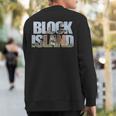 Block Island Lighthouse Souvenir Rhode Island Beach Keepsake Sweatshirt Back Print