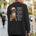 Boxer Dog Christmas Wiggle Butt Rock Sweatshirt Back Print