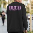 Brooklyn New York City Skyline Nyc Vintage Ny Sweatshirt Back Print