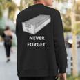 Card Catalog Never Forget Library Librarian Sweatshirt Back Print