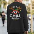 Christmas Pjs Chill Xmas Reindeer Matching Sweatshirt Back Print