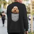Cute Poodle Pudelhund Caniche Dog Lovers And Pocket Owner Sweatshirt Back Print
