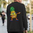 Dabbing Pineapple Kid Beach Vacation Summer Hawaii Sweatshirt Back Print