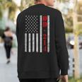 Dd-214 Alumni Vintage American Flag Us Military Veteran Sweatshirt Back Print