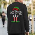 The Dog Lover Elf Matching Family Pajama Top Christmas Sweatshirt Back Print