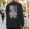 F22 Raptor Fighter Jet Airplane American Flag F22 Sweatshirt Back Print