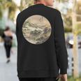 Famous Vintage Chinese Art Lu Han Landscape Stylish Sweatshirt Back Print