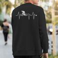 Cycling Cyclist Biker Heartbeat Heart Pulse Rate Ekg Sweatshirt Back Print