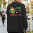 Guacin Around The Christmas Tree Avocado Pj Mexican Navidad Sweatshirt Back Print