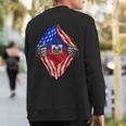 Haiti American Haitian Flag Day Haiti Roots Sweatshirt Back Print