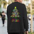 International Flags Nations Love World Peace Christmas Tree Sweatshirt Back Print