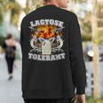 Lactose Tolerant Trending Meme Sweatshirt Back Print