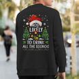 Most Likely To Drink All The Eggnog Christmas Matching Sweatshirt Back Print