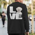 I Love My Bichons Frise Dog Lover Sweatshirt Back Print