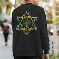 Love And Light Hanukkah Jew Menorah Jewish Chanukah Sweatshirt Back Print