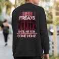 Military Red Friday Wear Red For Deployed Son Sweatshirt Back Print