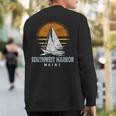 Nautical Boat Southwest Harbor Maine Yacht Club Sweatshirt Back Print