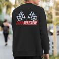 Pit Crew Race Car Hosting Parties Racing Party Sweatshirt Back Print